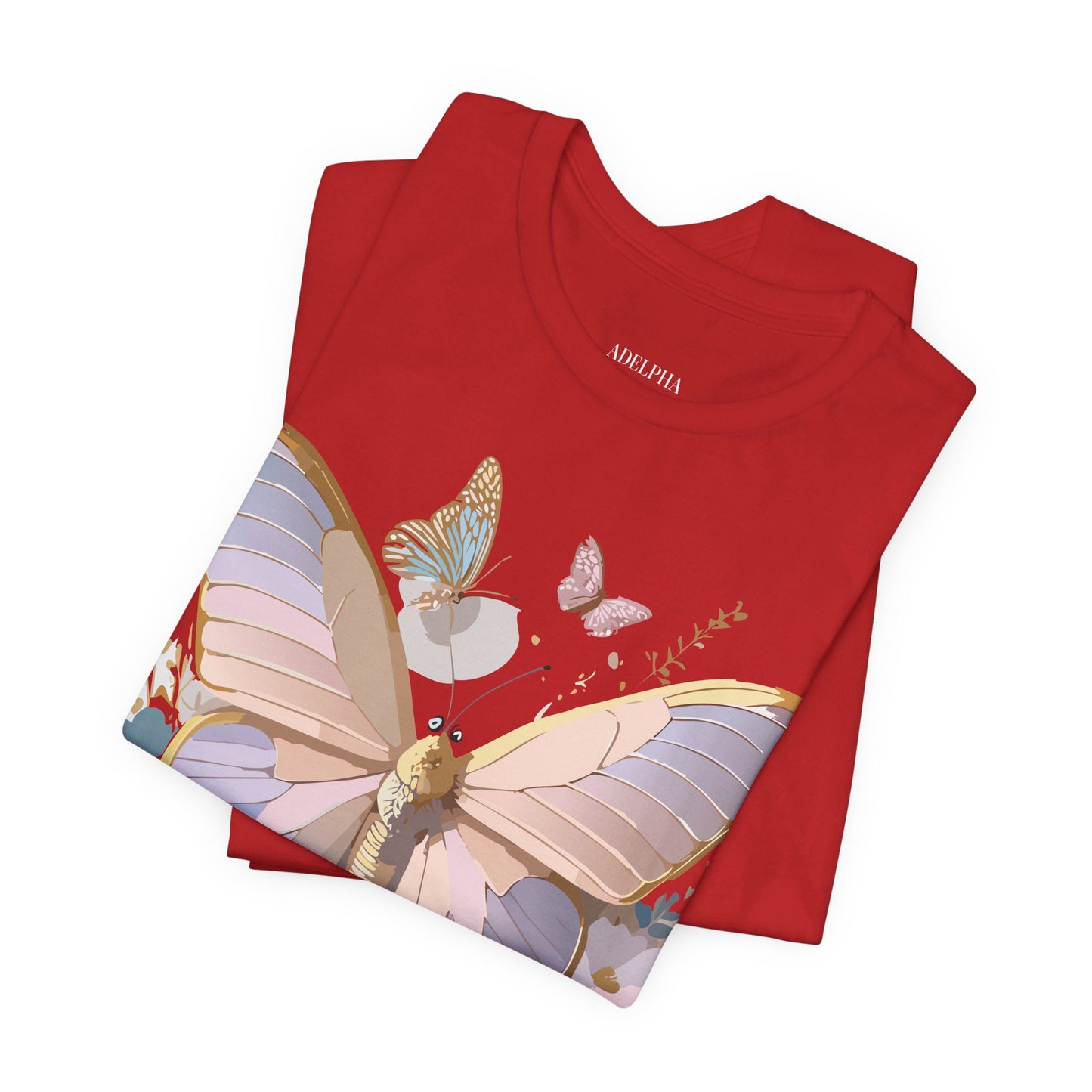 T-shirt en coton naturel avec papillon