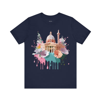 Natural Cotton Tee Shirt - Beautiful Places Collection - Rome Printify