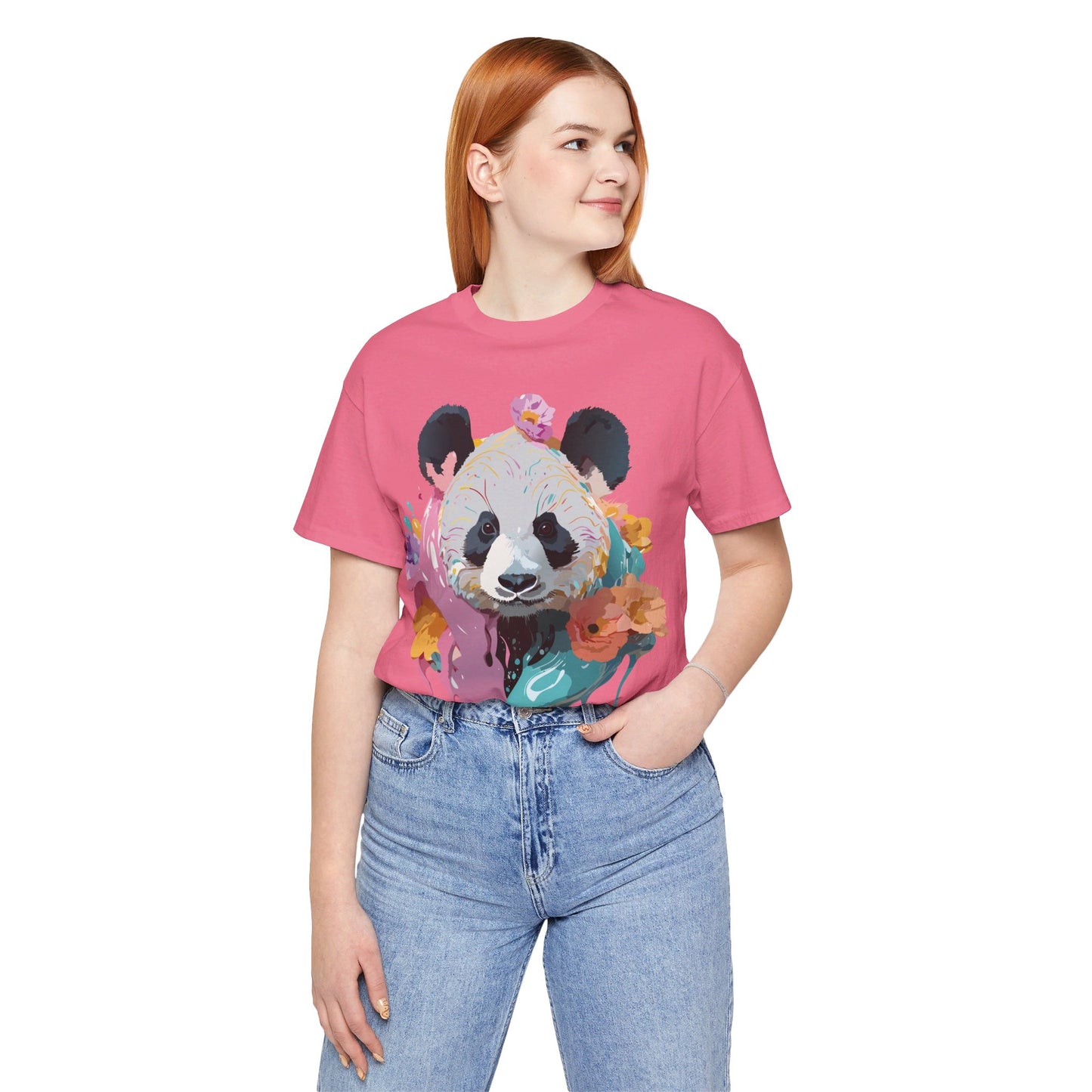 T-Shirt aus natürlicher Baumwolle mit Panda