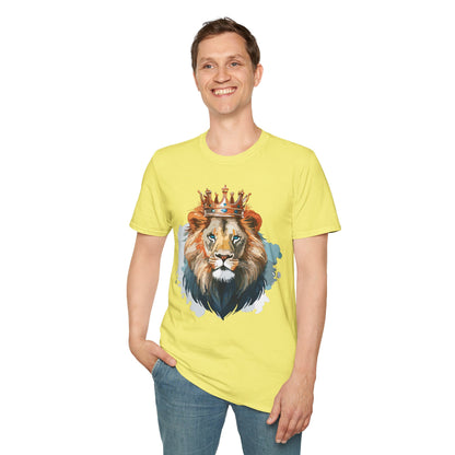 Lion Shirt Unisex Animal Tee Gildan Softstyle 64000 100 Percent Ring Spun Cotton