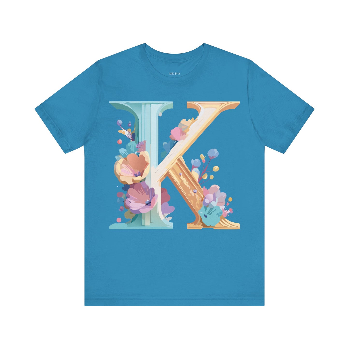 Natural Cotton Tee Shirt - Letters Collection - K