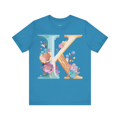 Natural Cotton Tee Shirt - Letters Collection - K Printify