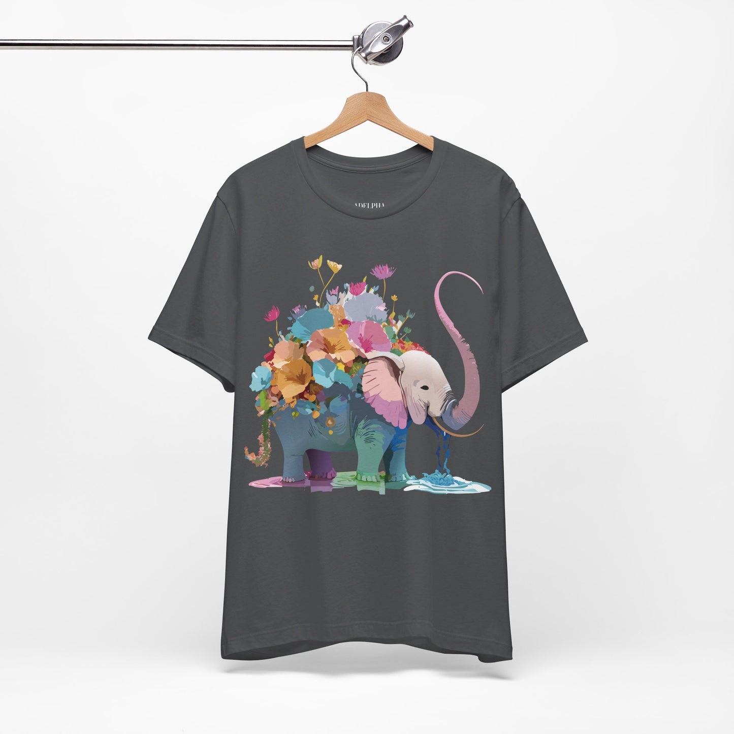 T-Shirt aus natürlicher Baumwolle mit Elefant