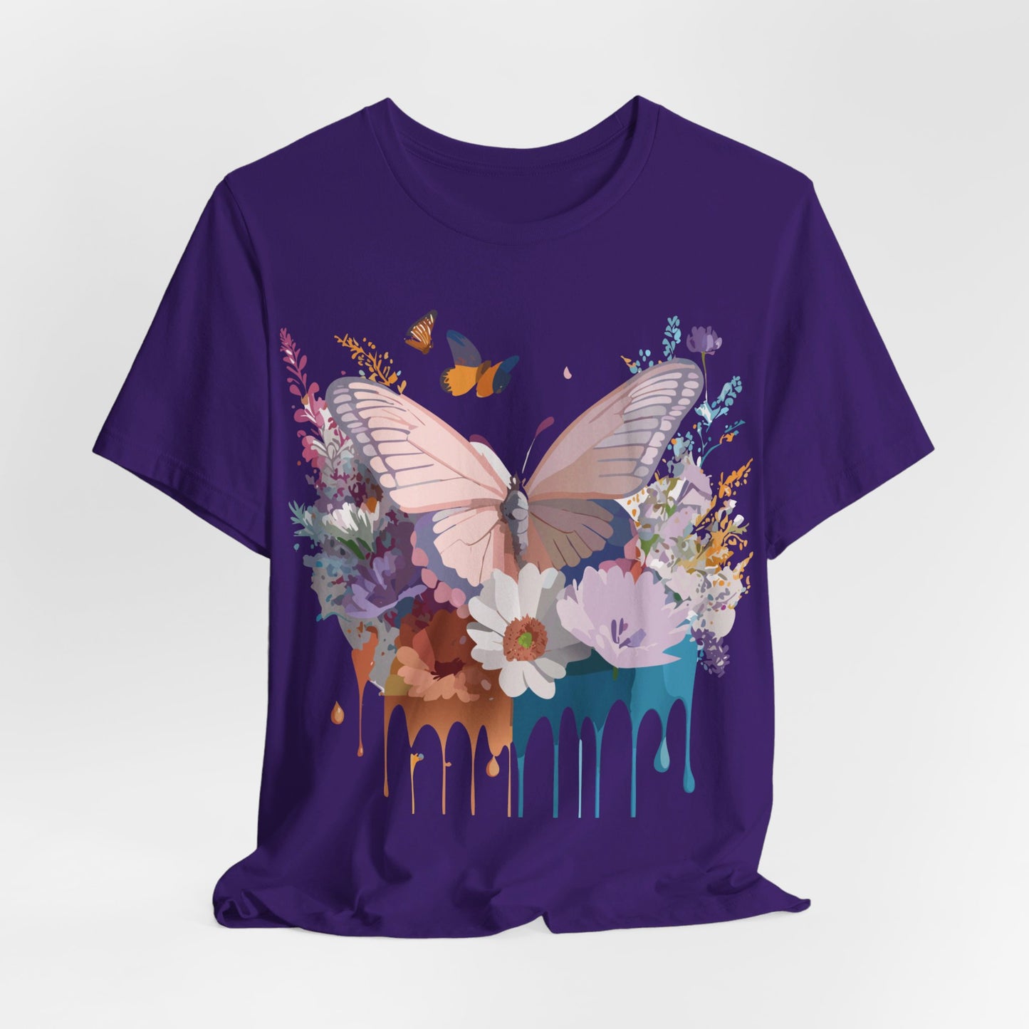 T-Shirt aus natürlicher Baumwolle mit Schmetterling