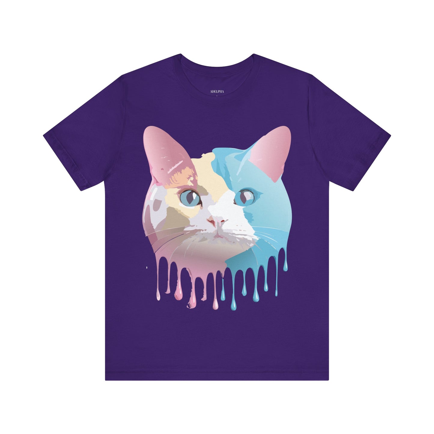 Natural Cotton Tee Shirt with Cat