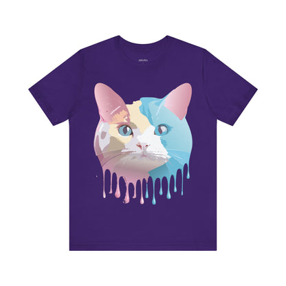 Natural Cotton Tee Shirt with Cat Printify
