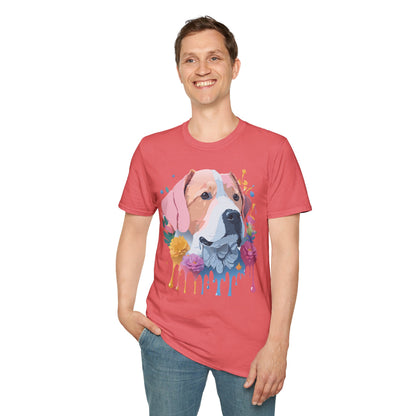 Dog Shirt Unisex Softstyle Cotton Tee 64000 Graphic Animal Print