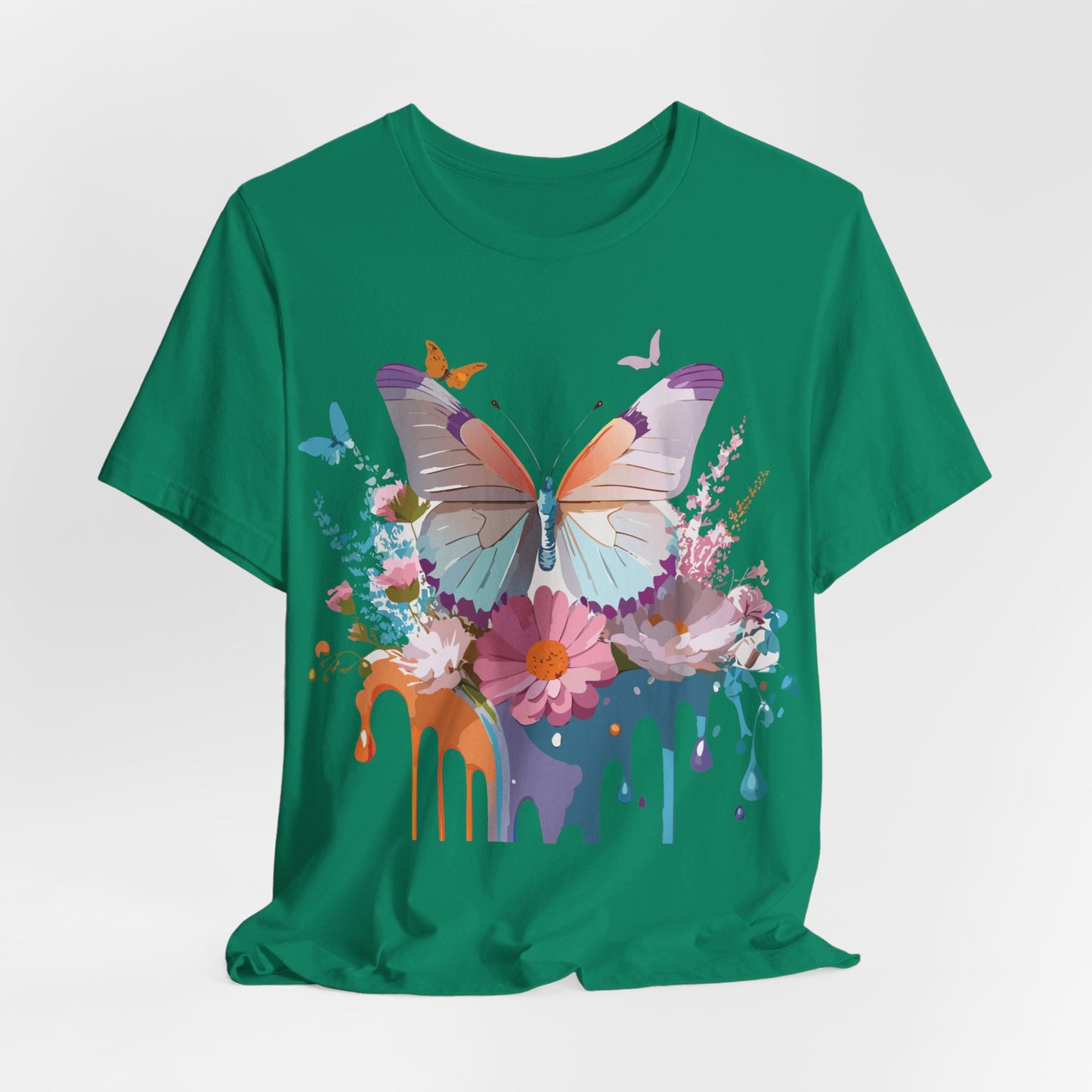 T-shirt en coton naturel avec papillon