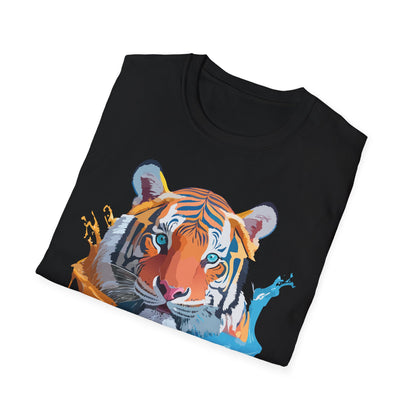 Tiger Shirt Unisex Animal Tee Ring Spun Cotton Gildan Softstyle Short Sleeve
