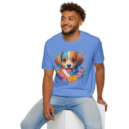 Dog Shirt Unisex Animal Tee 100 Percent Cotton Gildan Softstyle 64000