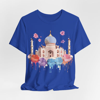 Natural Cotton Tee Shirt - Taj Mahal, India Printify