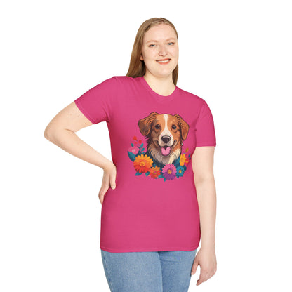 Dog Shirt Unisex Animal Tee Short Sleeve Gildan Softstyle 64000 Cotton Tee