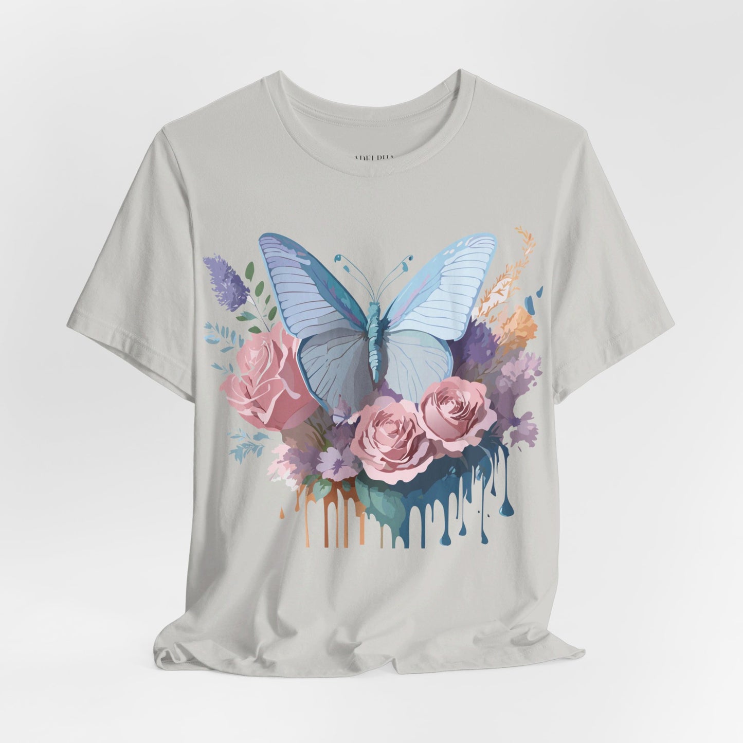 T-shirt en coton naturel avec papillon