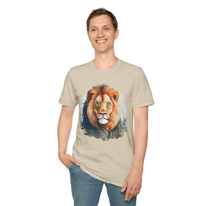 Lion Shirt Unisex Animal Tee Gildan Softstyle 64000 100 Percent Ring Spun Cotton