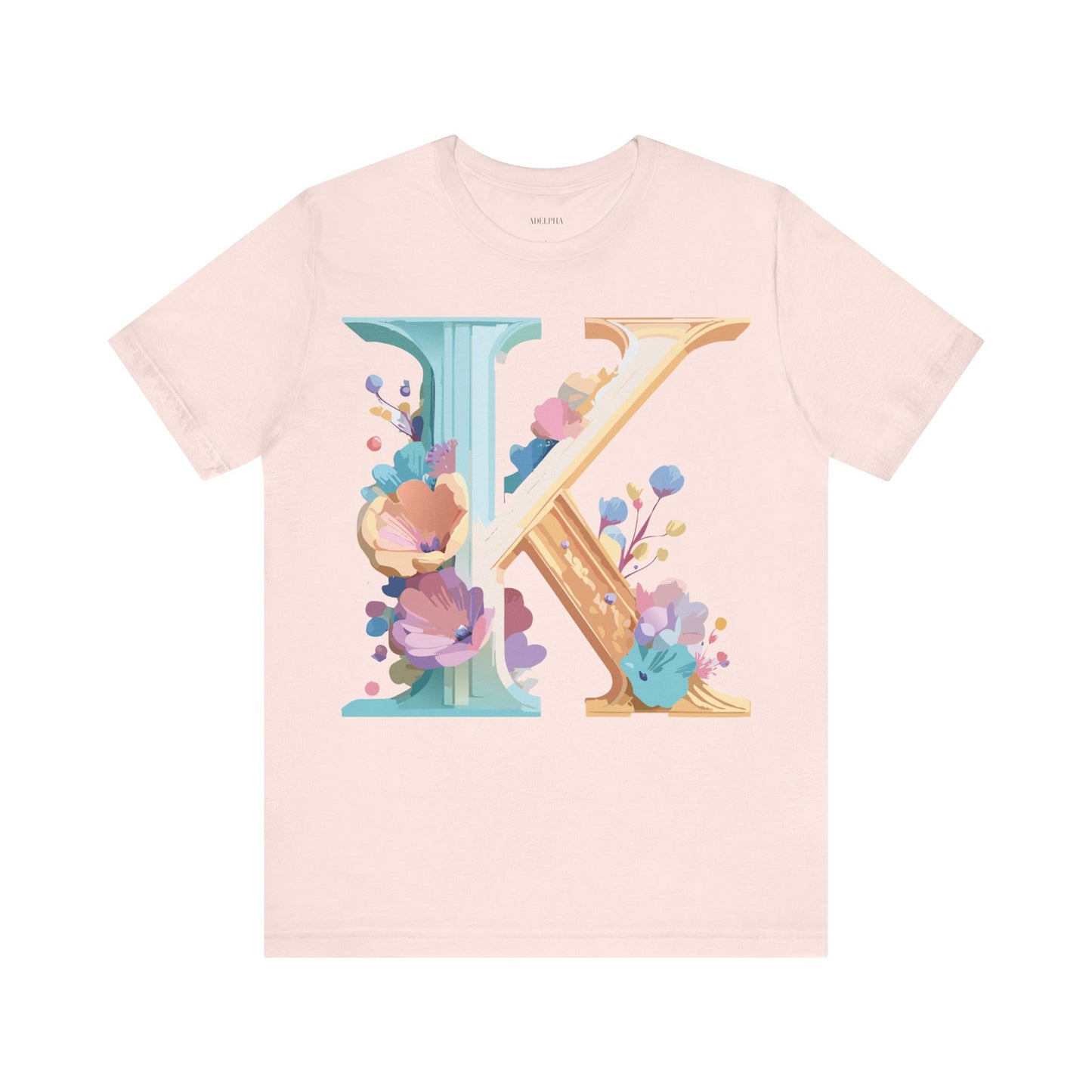 Natural Cotton Tee Shirt - Letters Collection - K