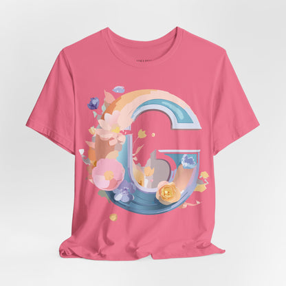 Natural Cotton Tee Shirt - Letters Collection - G Printify
