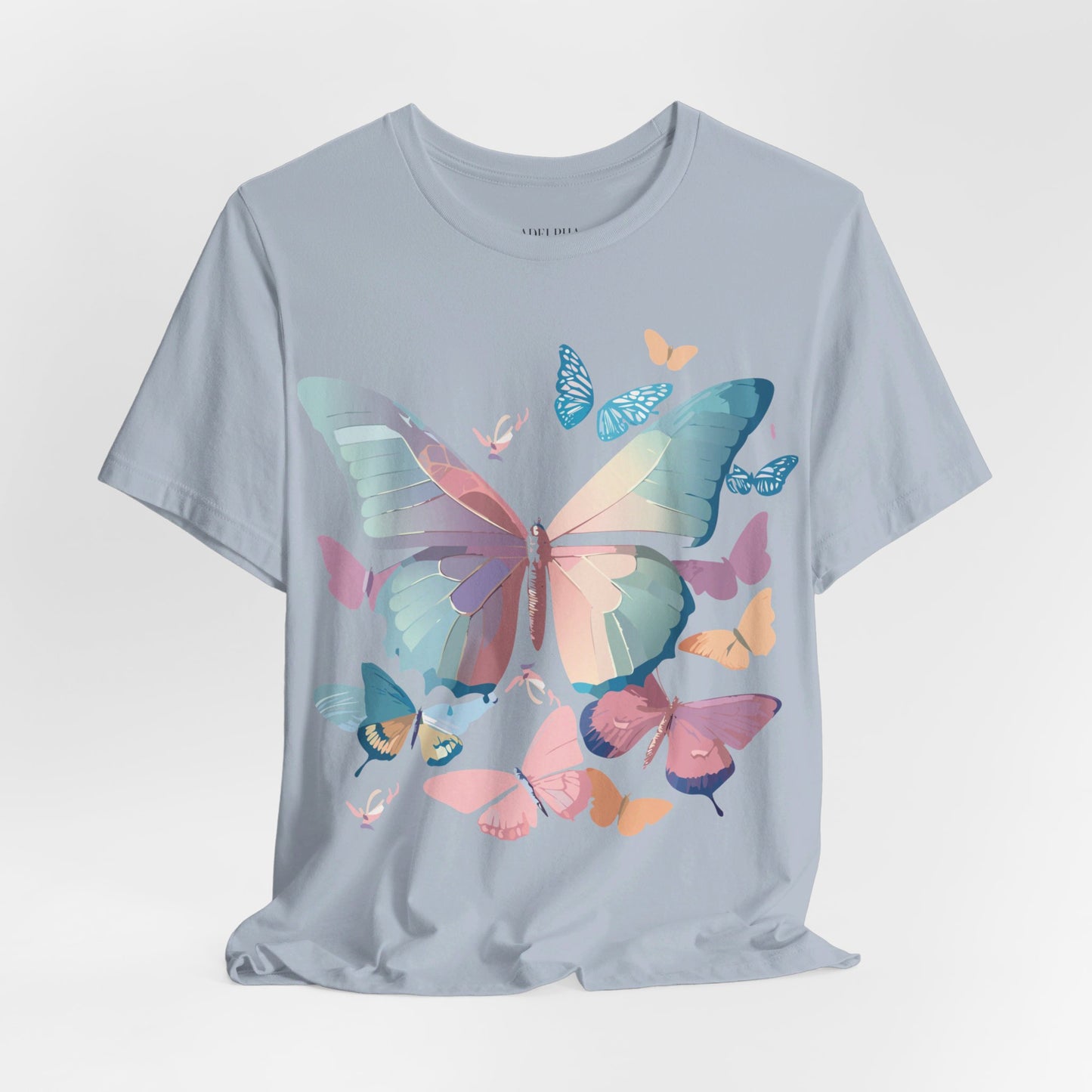 T-shirt en coton naturel avec papillon