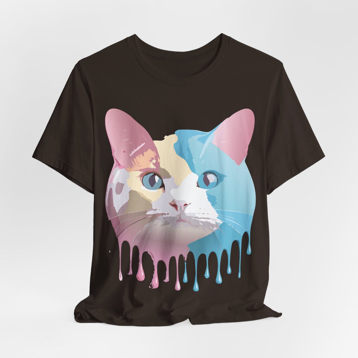 Natural Cotton Tee Shirt with Cat