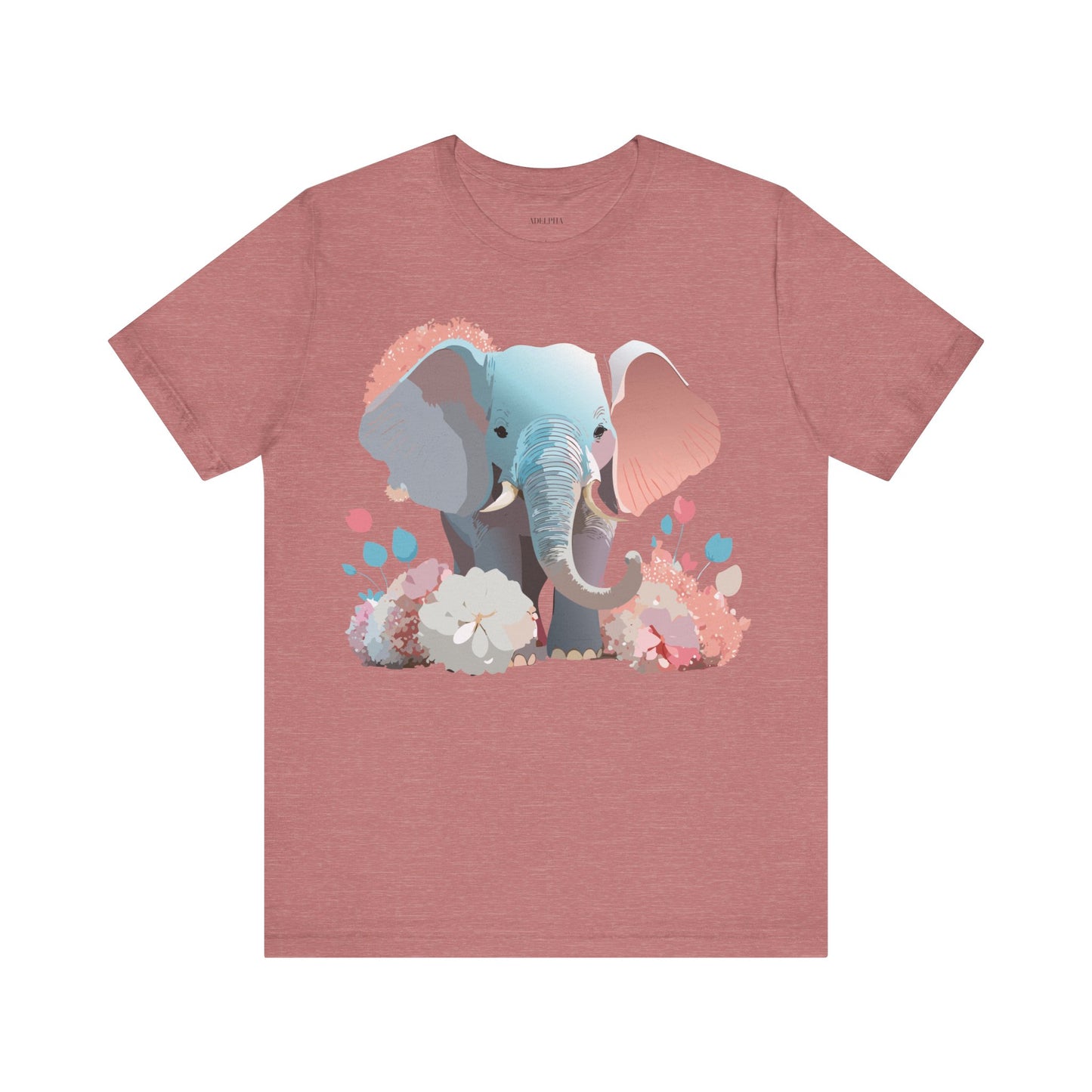 T-Shirt aus natürlicher Baumwolle mit Elefant