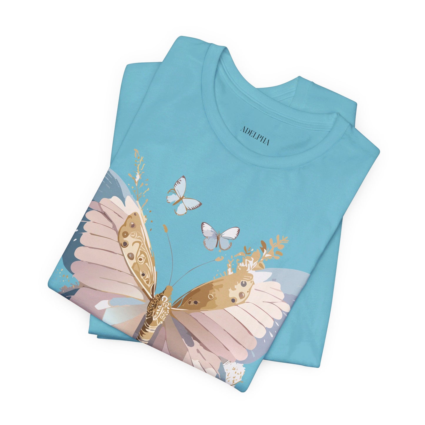 T-shirt en coton naturel avec papillon