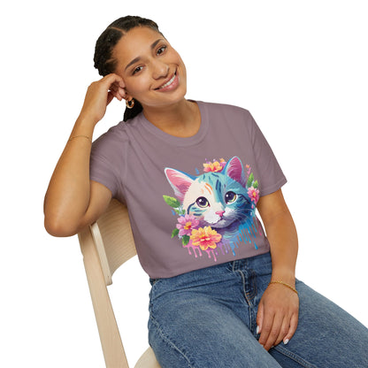 Cat Shirt Unisex Cat Lover Tee Premium Gildan Softstyle 64000 Lightweight