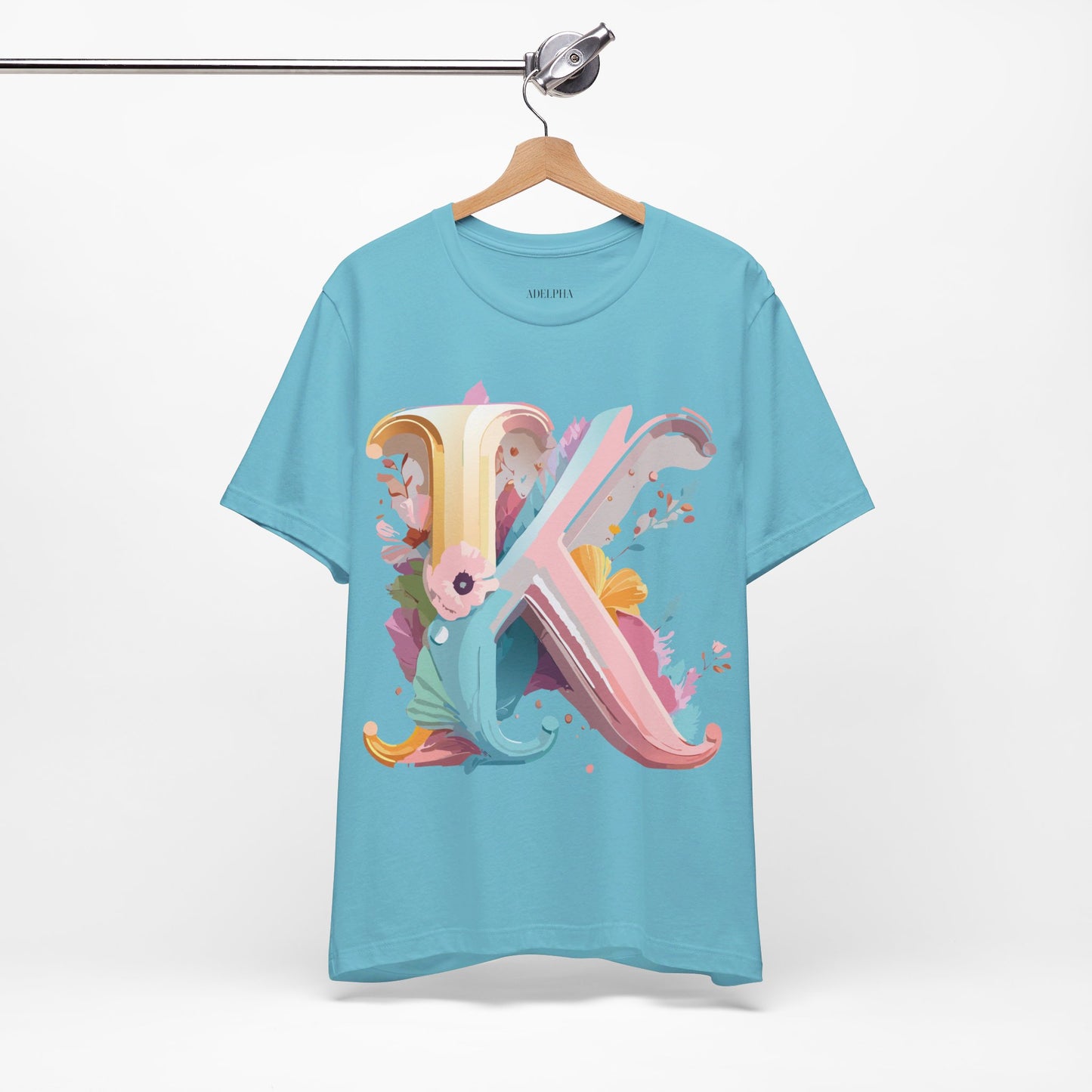 Natural Cotton Tee Shirt - Letters Collection - K