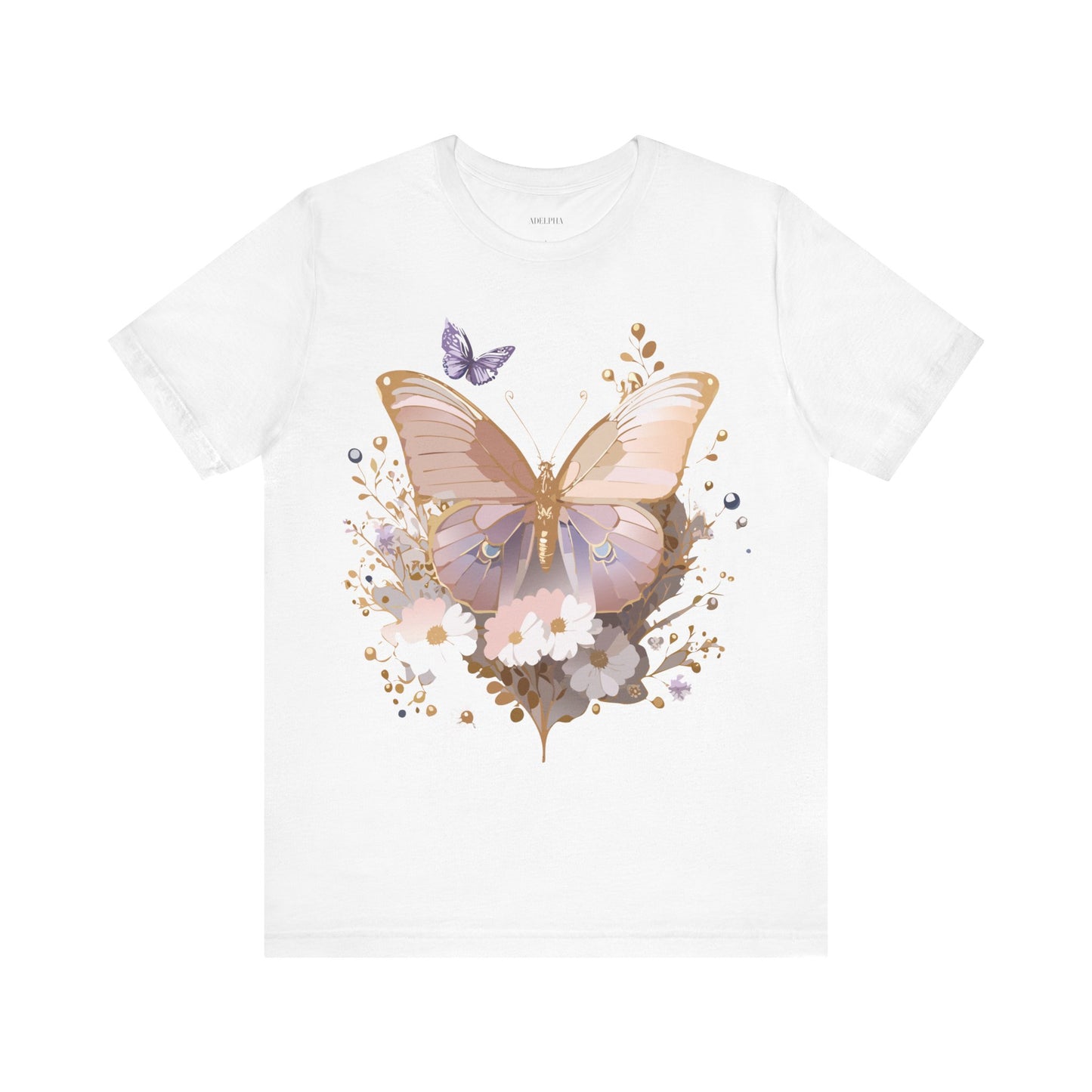 T-shirt en coton naturel avec papillon