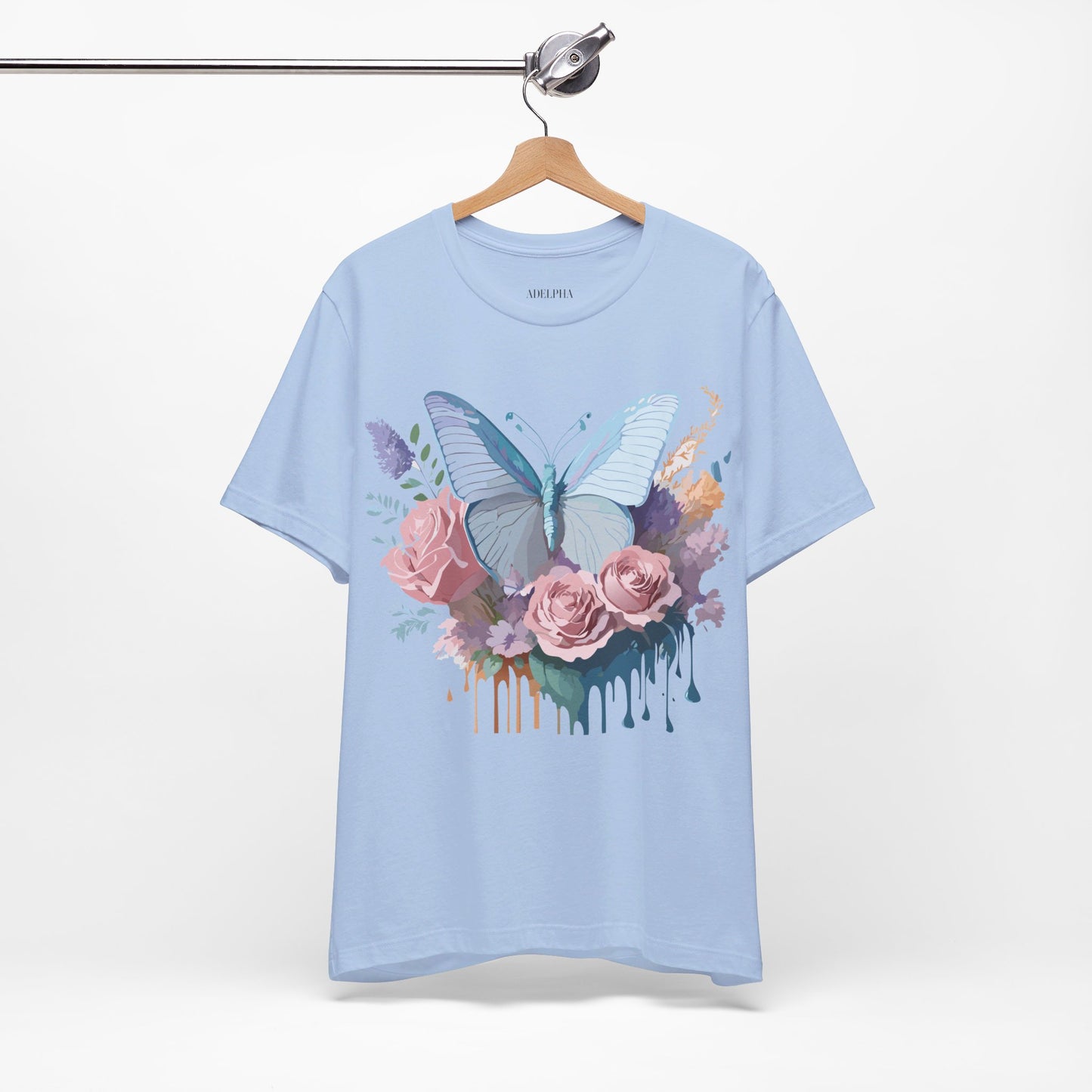 T-shirt en coton naturel avec papillon