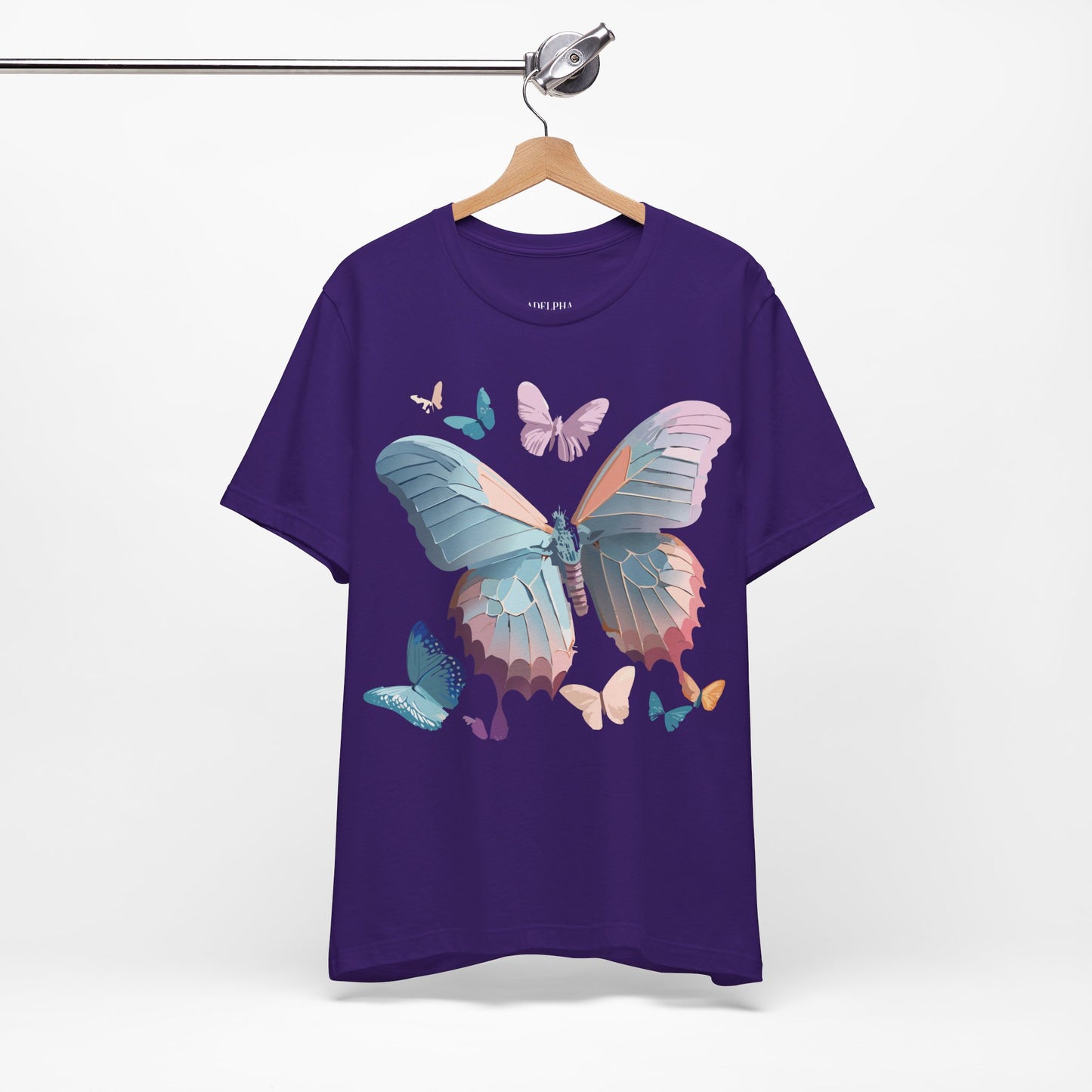 T-shirt en coton naturel avec papillon