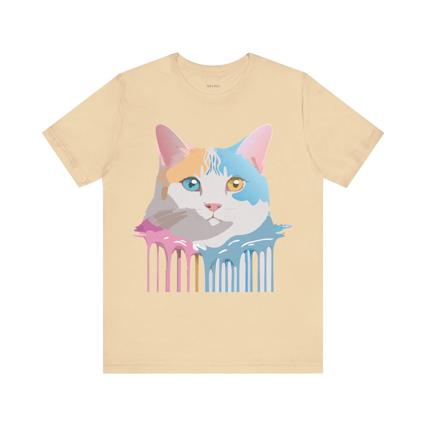 T-Shirt aus natürlicher Baumwolle mit Katze