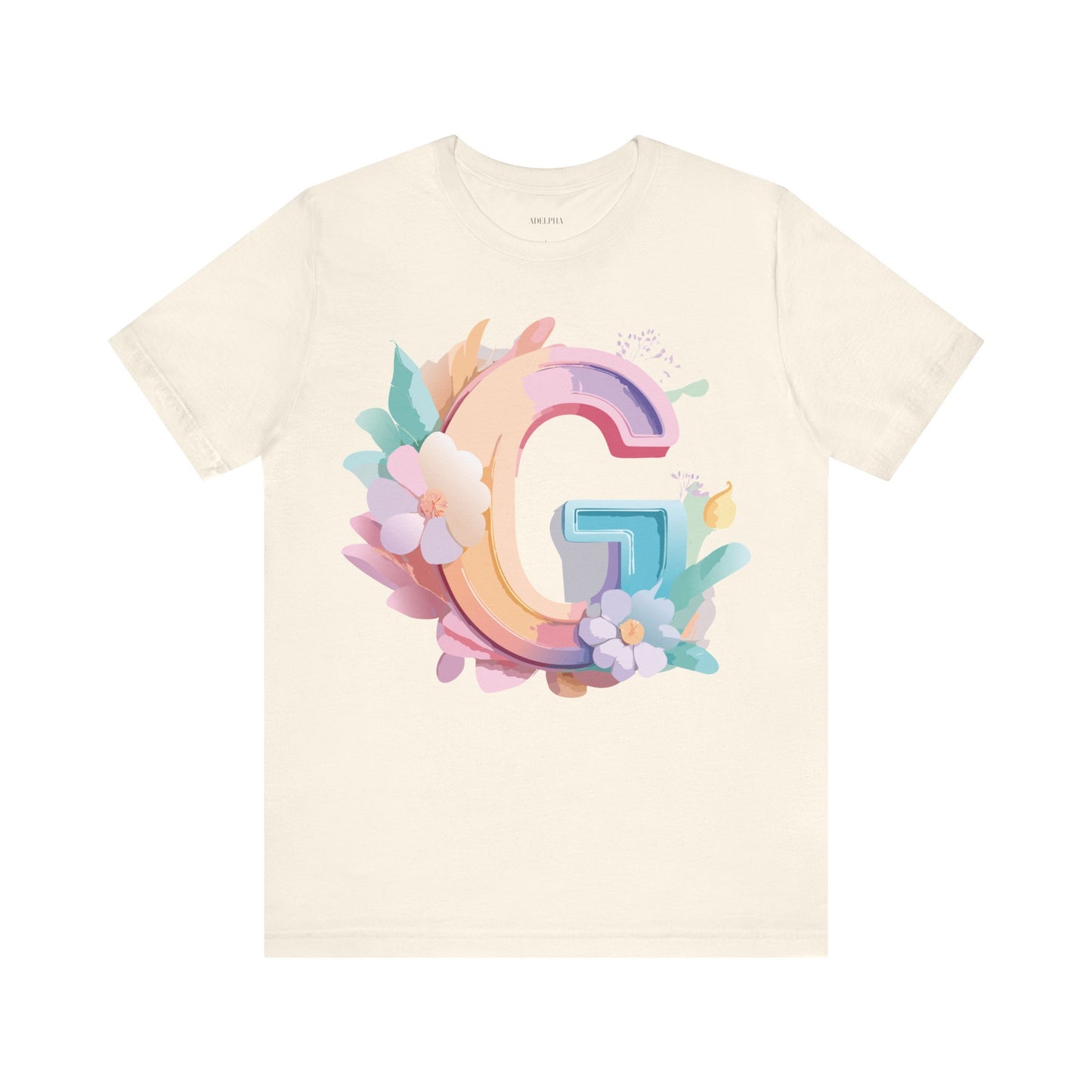 Natural Cotton Tee Shirt - Letters Collection - G