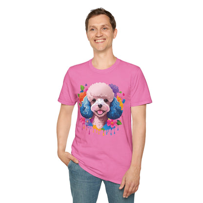 Unisex Dog Shirt Softstyle Tee 100 Percent Cotton Animal Print