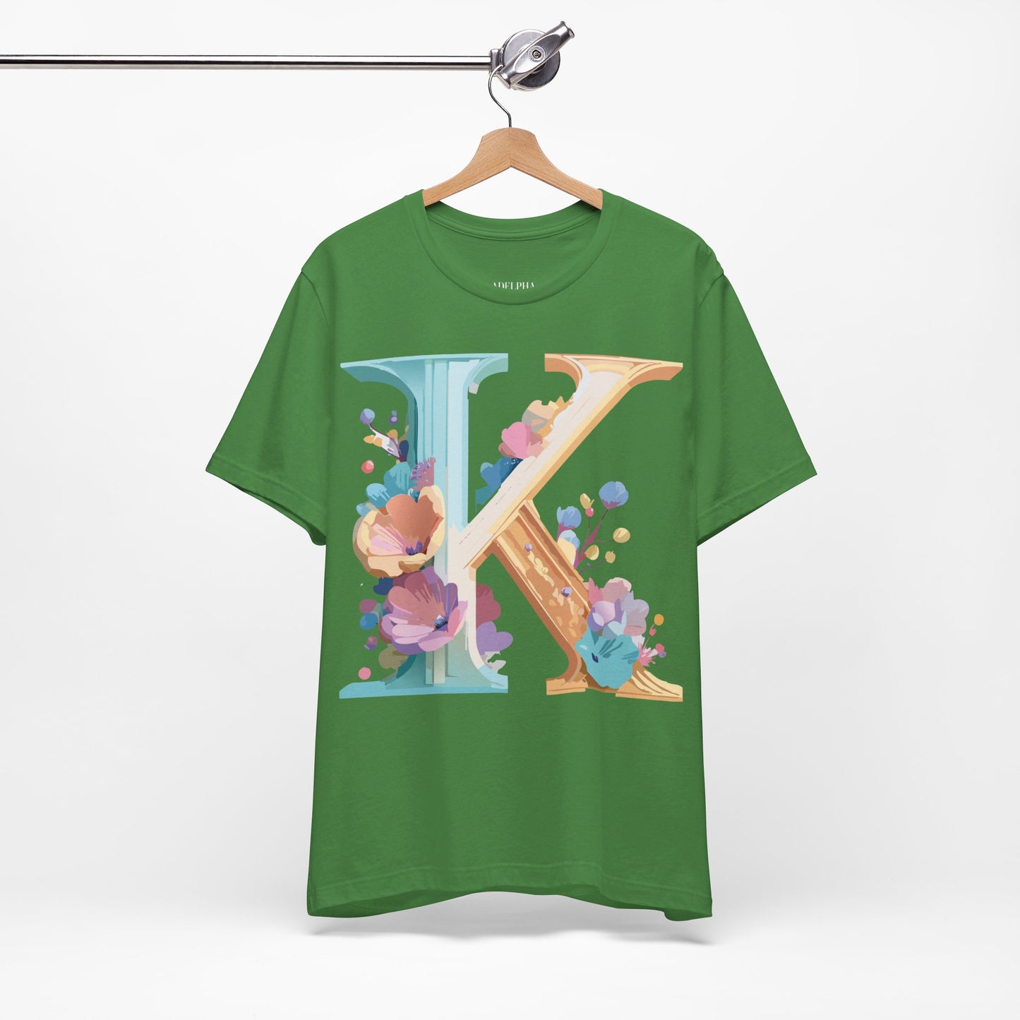 Natural Cotton Tee Shirt - Letters Collection - K