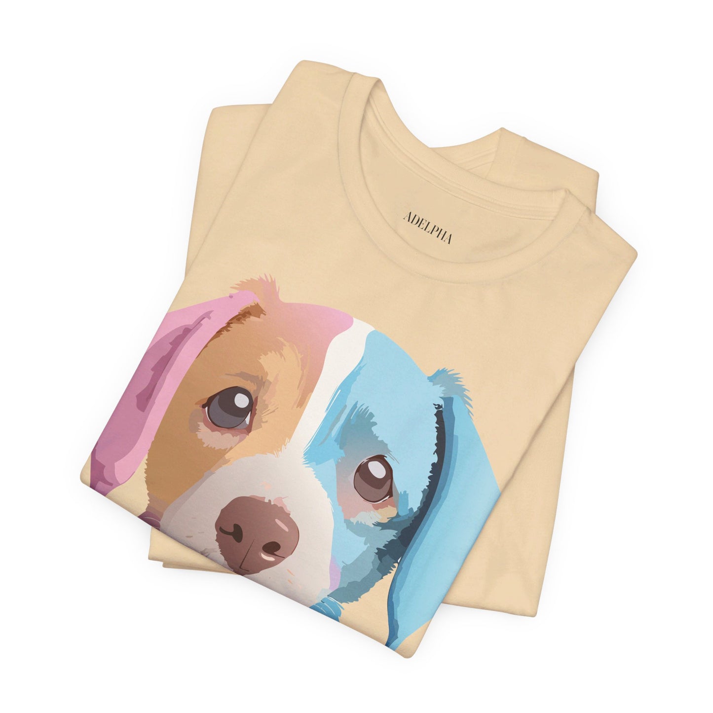 T-shirt en coton naturel avec chien