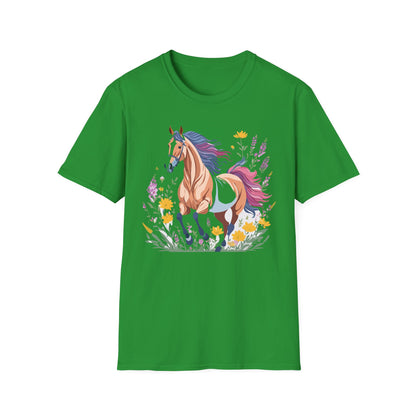 Horse Shirt Unisex Softstyle 64000 Cotton Tee Gildan 100 Percent Ring Spun