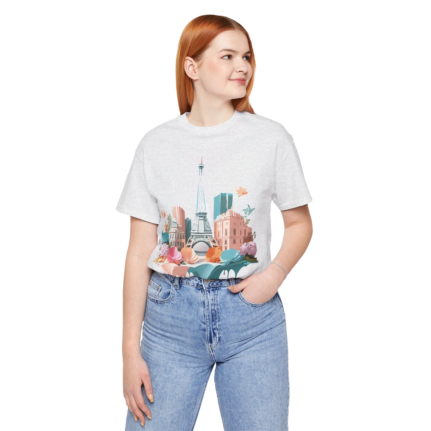 Natural Cotton Tee Shirt - Beautiful Places Collection - Paris