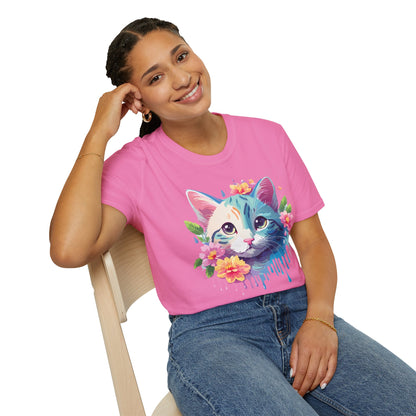 Cat Shirt Unisex Cat Lover Tee Premium Gildan Softstyle 64000 Lightweight