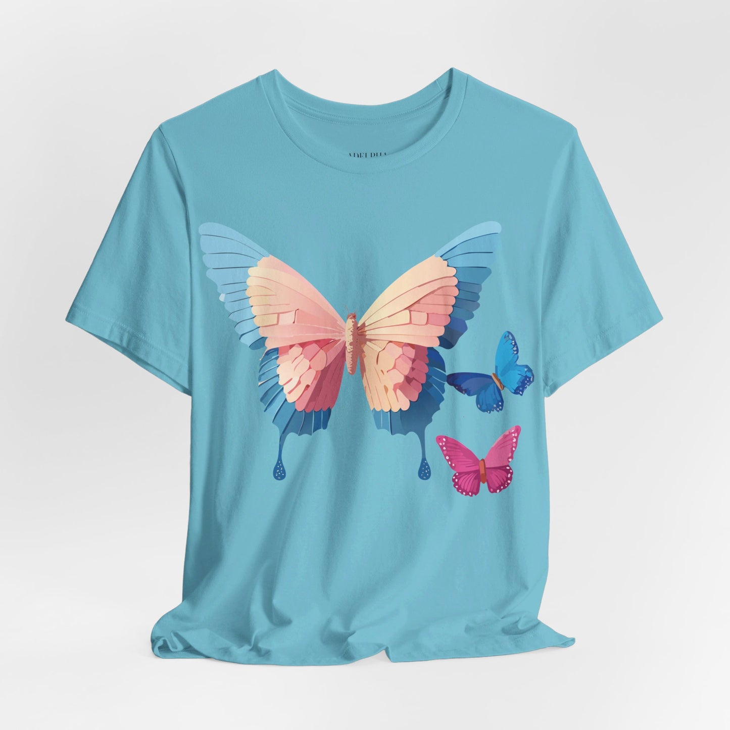 T-Shirt aus natürlicher Baumwolle mit Schmetterling