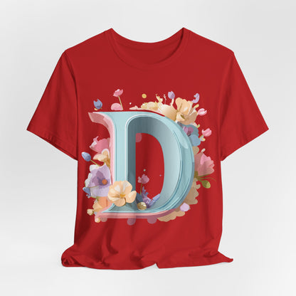 Natural Cotton Tee Shirt - Letters Collection - D Printify