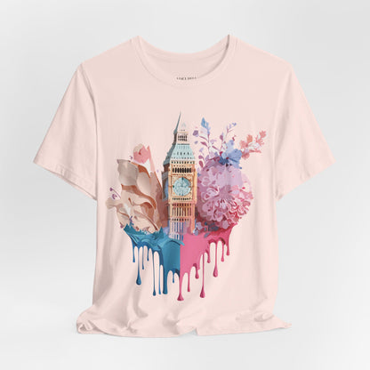 Natural Cotton Tee Shirt - Beautiful Places Collection - London Printify