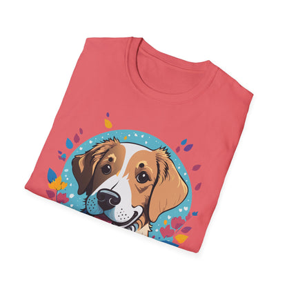 Unisex Dog Shirt Animal Print Tee Gildan Softstyle 64000 Cotton