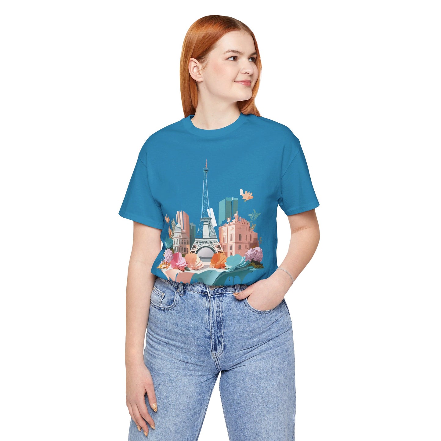 Natural Cotton Tee Shirt - Beautiful Places Collection - Paris