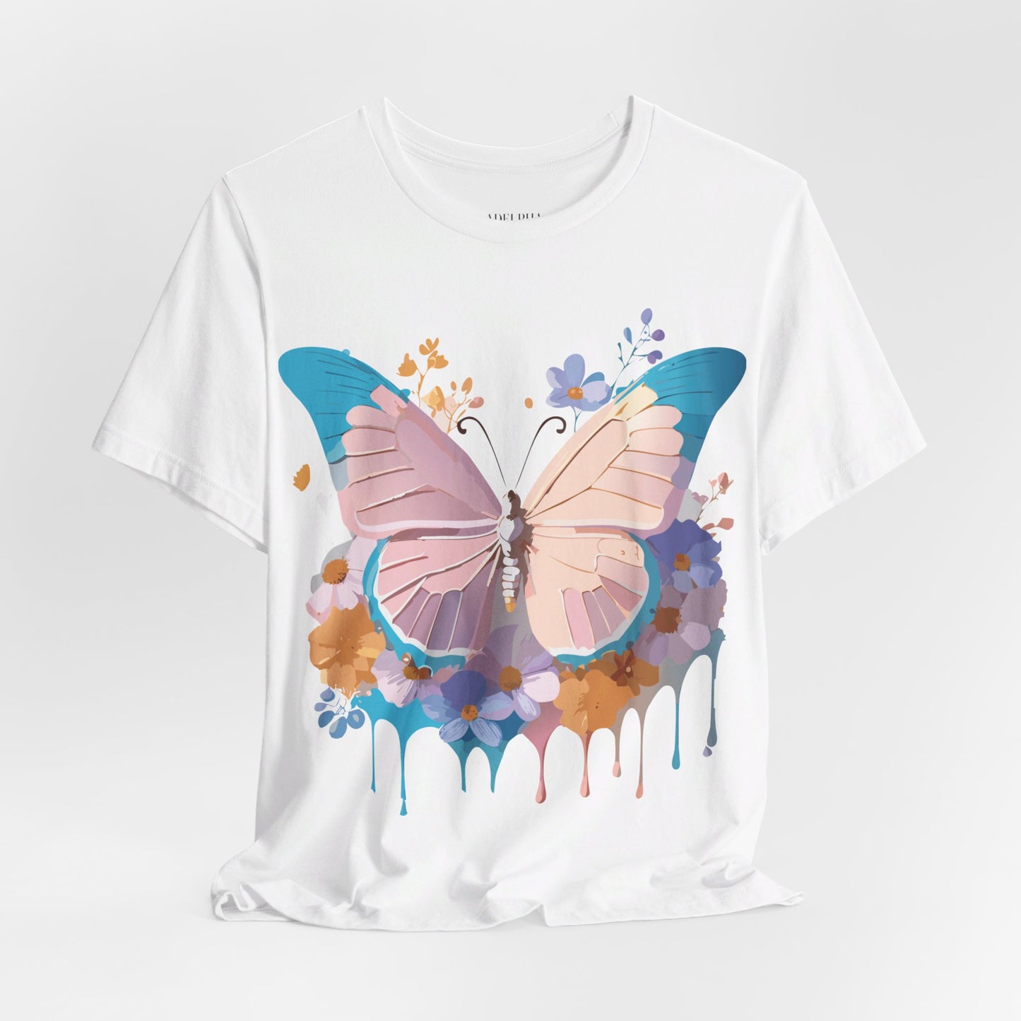 T-shirt en coton naturel avec papillon