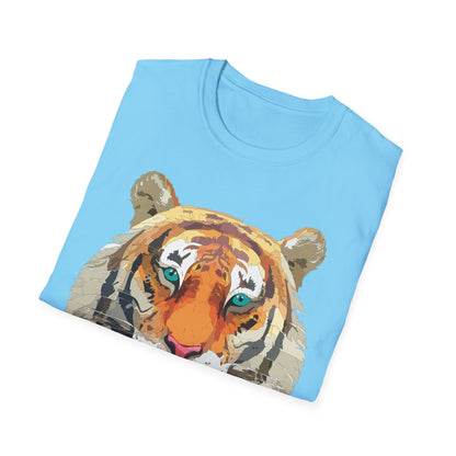 Tiger Shirt Unisex Animal Tee Gildan Softstyle 64000 Cotton Tee
