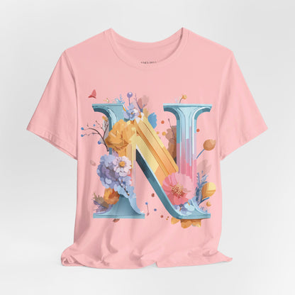 Natural Cotton Tee Shirt - Letters Collection - N Printify