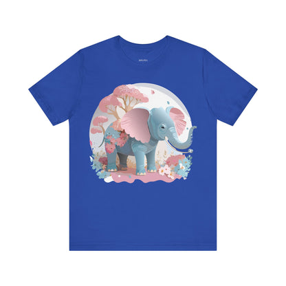 Natural Cotton Tee Shirt with Elephant Printify