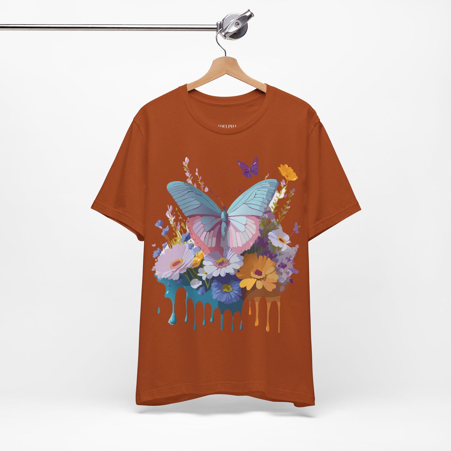 T-shirt en coton naturel avec papillon