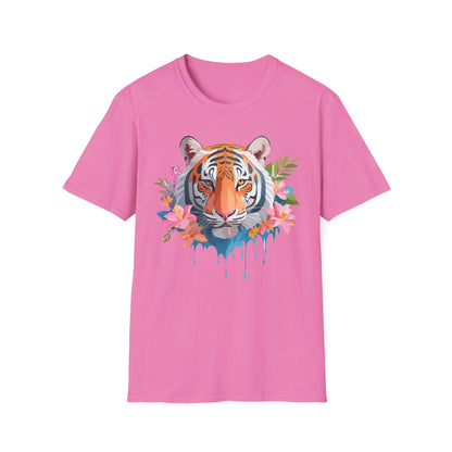 Tiger Shirt Unisex Animal Tee Gildan Softstyle 64000 Cotton Tee