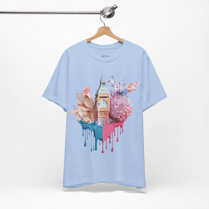 Natural Cotton Tee Shirt - Beautiful Places Collection - London Printify