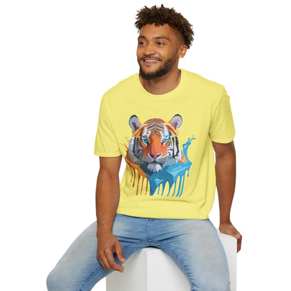 Tiger Shirt Unisex Animal Tee Ring Spun Cotton Gildan Softstyle Short Sleeve